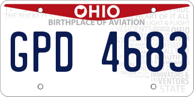 OH license plate GPD4683