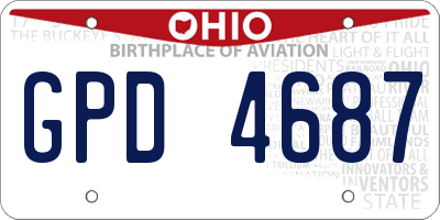 OH license plate GPD4687