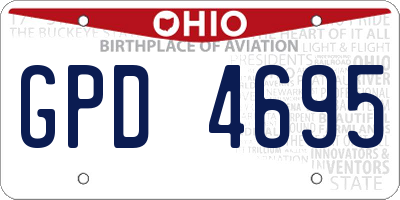 OH license plate GPD4695