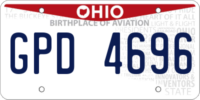 OH license plate GPD4696