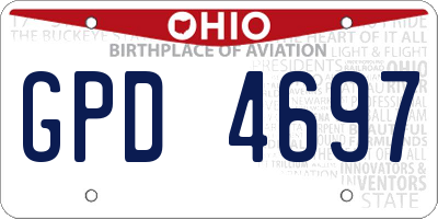 OH license plate GPD4697