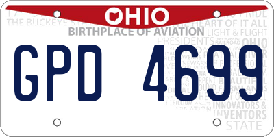 OH license plate GPD4699