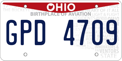 OH license plate GPD4709