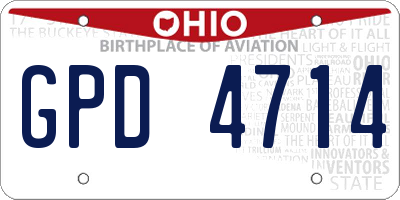 OH license plate GPD4714