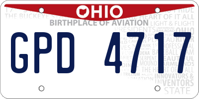 OH license plate GPD4717