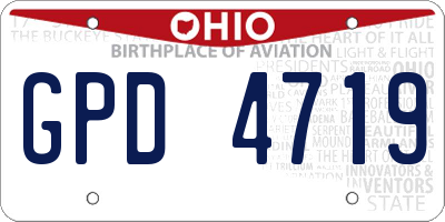OH license plate GPD4719