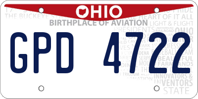 OH license plate GPD4722