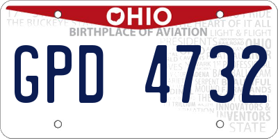 OH license plate GPD4732