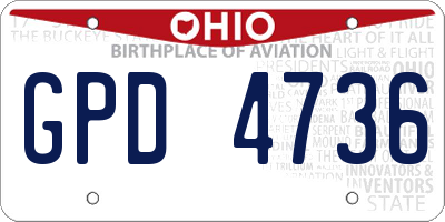 OH license plate GPD4736
