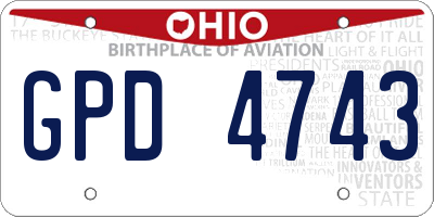 OH license plate GPD4743