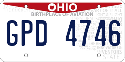 OH license plate GPD4746