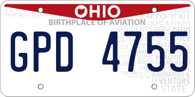 OH license plate GPD4755