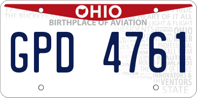 OH license plate GPD4761