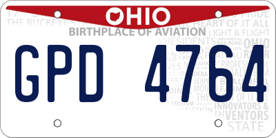 OH license plate GPD4764