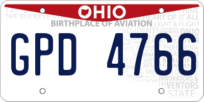 OH license plate GPD4766
