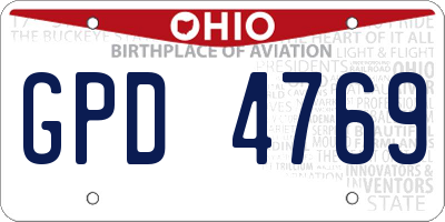 OH license plate GPD4769