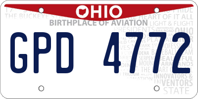 OH license plate GPD4772