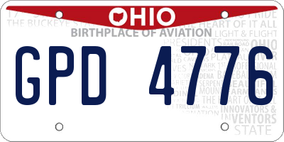 OH license plate GPD4776