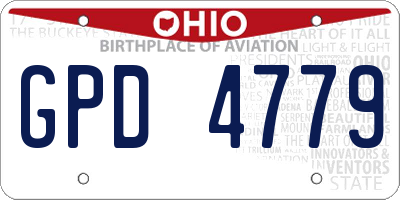 OH license plate GPD4779