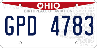 OH license plate GPD4783