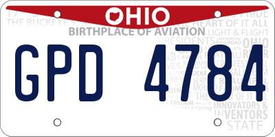 OH license plate GPD4784