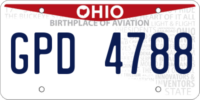 OH license plate GPD4788