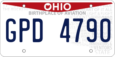 OH license plate GPD4790