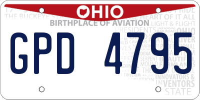 OH license plate GPD4795