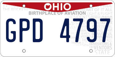 OH license plate GPD4797