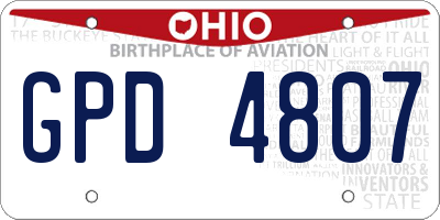 OH license plate GPD4807