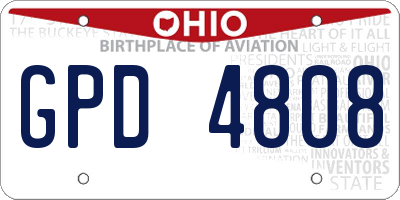 OH license plate GPD4808