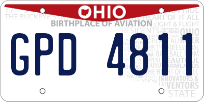 OH license plate GPD4811