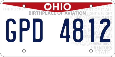 OH license plate GPD4812