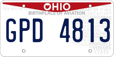OH license plate GPD4813