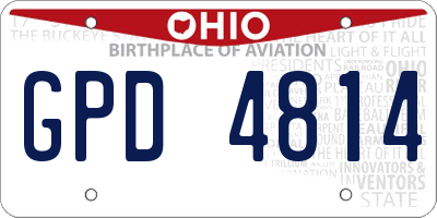 OH license plate GPD4814