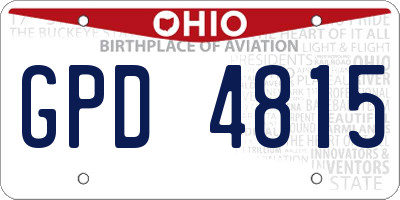 OH license plate GPD4815