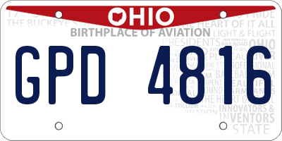 OH license plate GPD4816