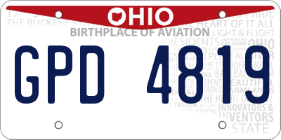 OH license plate GPD4819