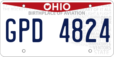 OH license plate GPD4824