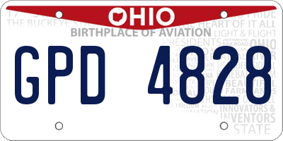 OH license plate GPD4828