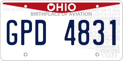 OH license plate GPD4831