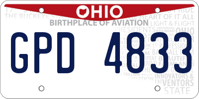 OH license plate GPD4833