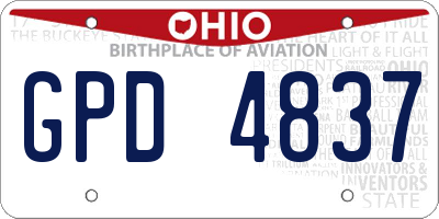 OH license plate GPD4837