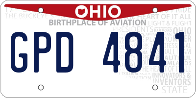 OH license plate GPD4841