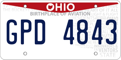 OH license plate GPD4843