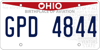 OH license plate GPD4844