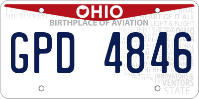 OH license plate GPD4846