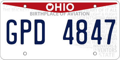 OH license plate GPD4847