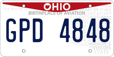 OH license plate GPD4848