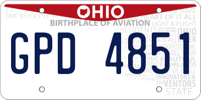 OH license plate GPD4851